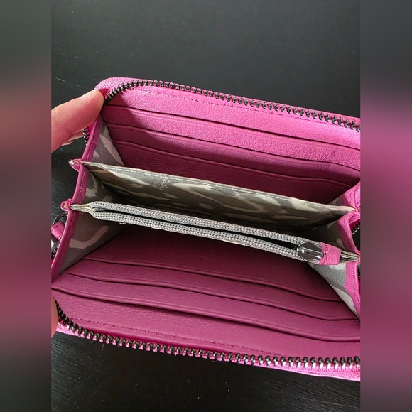 Aimee Kestenberg Pink Zip Around Wristlet Wallet - Picture 9 of 16